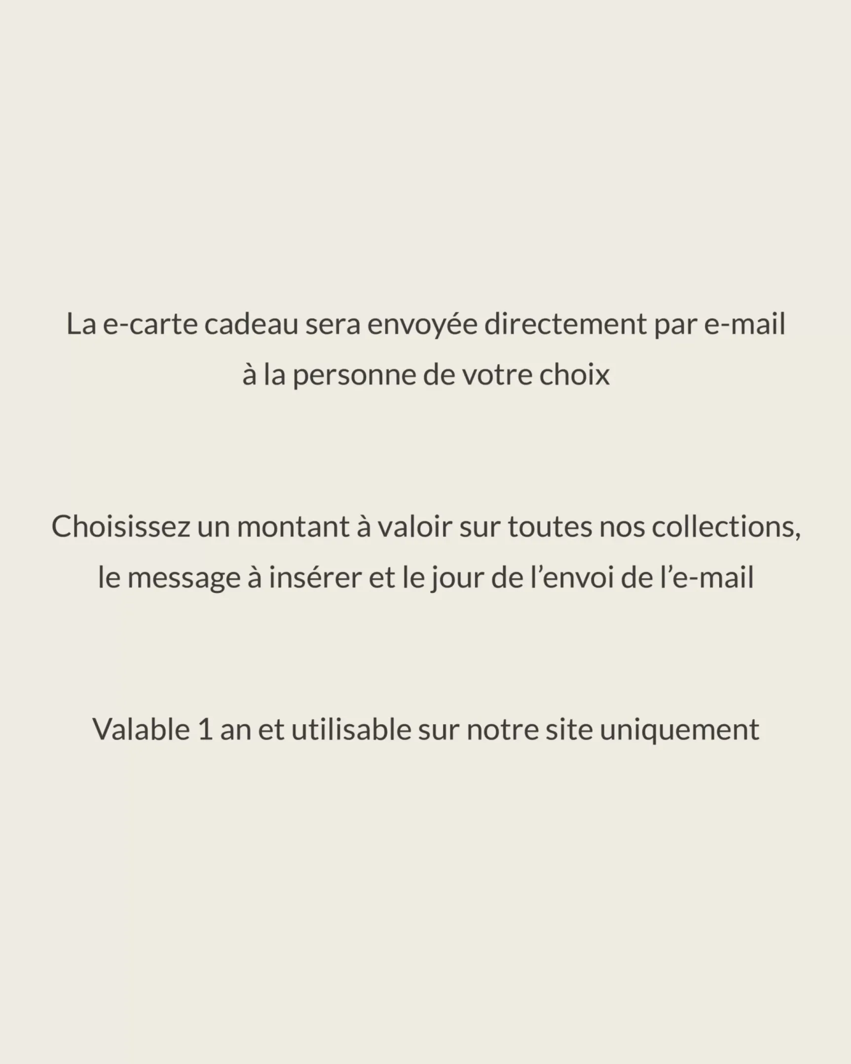 New E-carte cadeau Accessoires